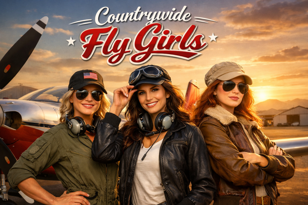 Countrywide Fly Girls in golden hour glow - Countrywide Flyers | Flight Club X04