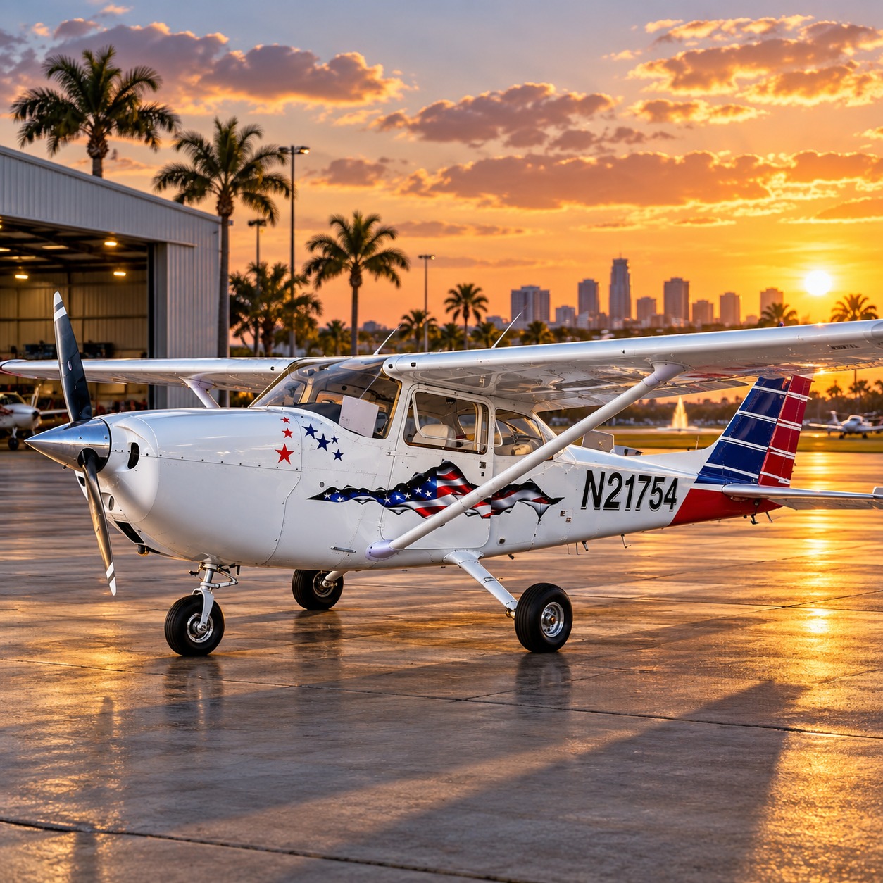 Cessna 172 N21754, Countrywide Flyers primary trainer at Orlando-Apopka Airport
