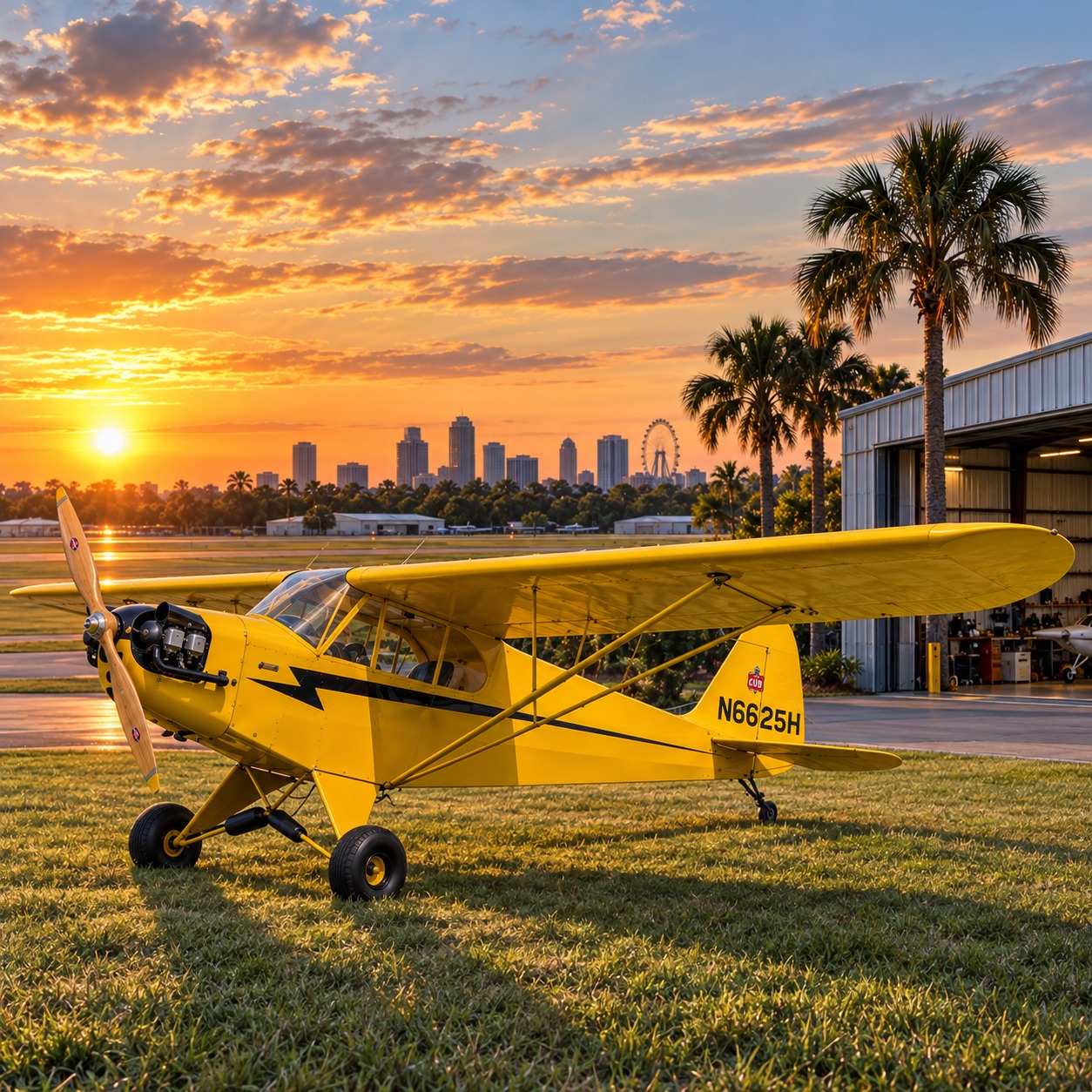 1949 Piper J3 Cub vintage tailwheel aircraft available for tailwheel endorsement training at Countrywide Flyers